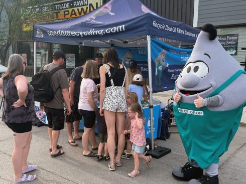 Mr. Oil Drop at Booth