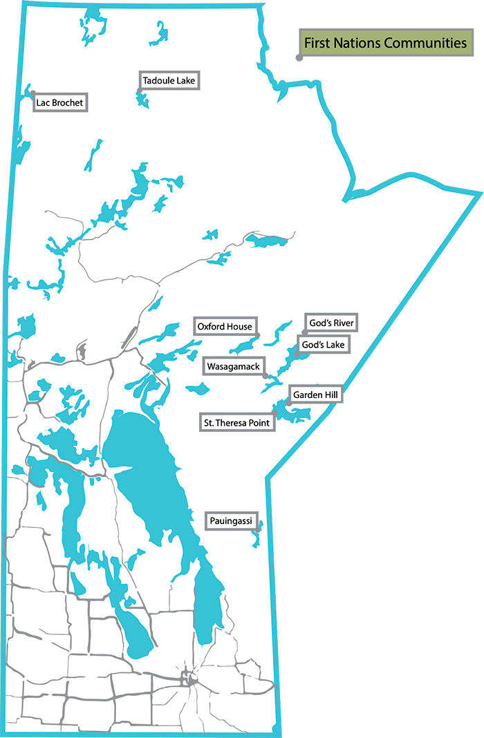 Northern Remote Communities and First Nations Map Northern Remote Communities and First Nations Map